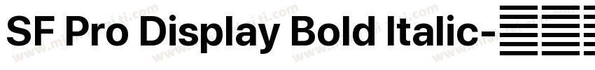 SF Pro Display Bold Italic字体转换